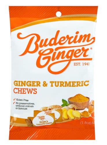 Buderim Ginger Tumeric Chews 50g