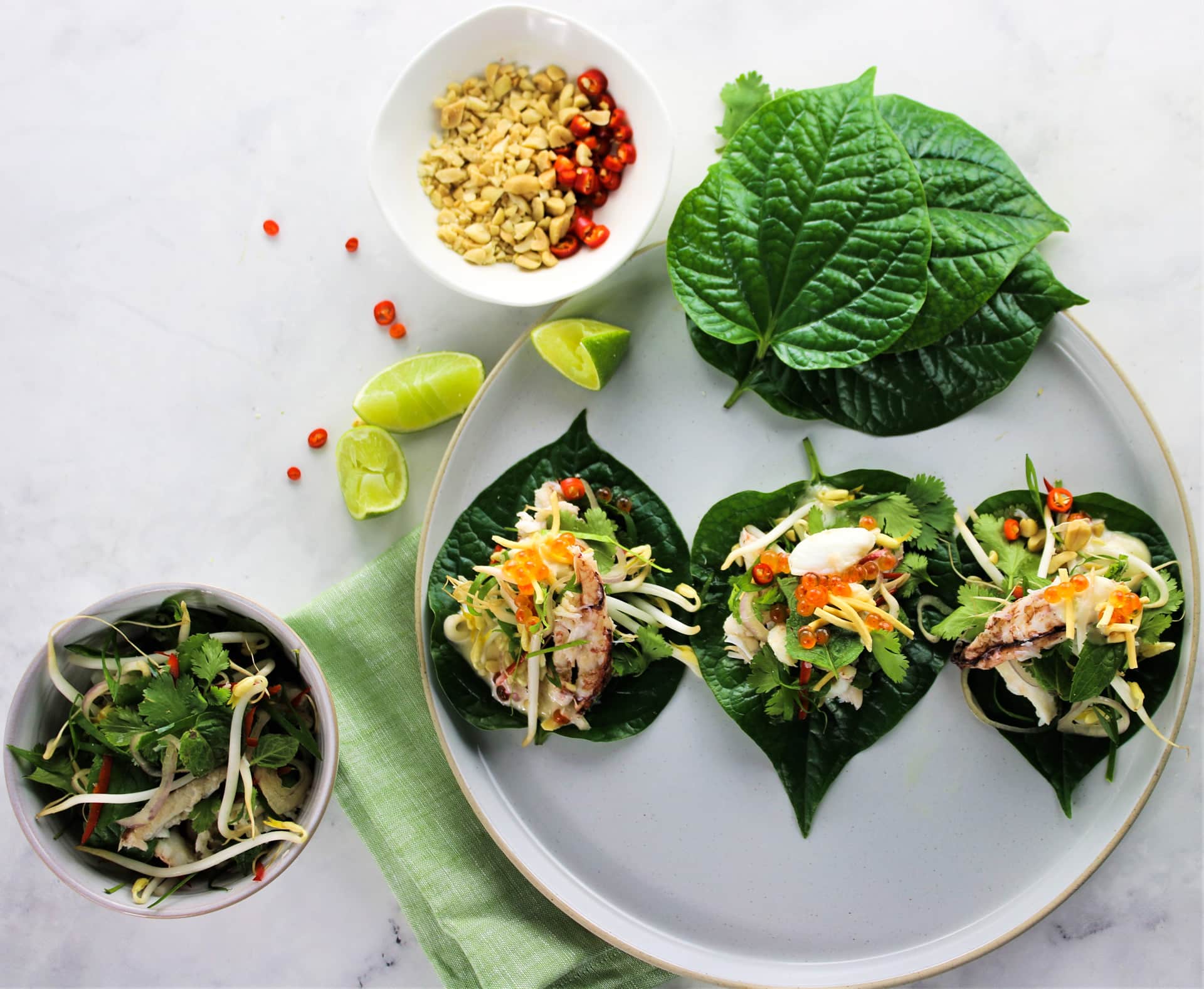 Recipe Betel Leaves With Crab Salad